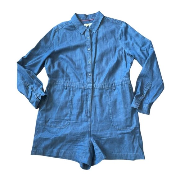 Boden Sophia chambray romper size 14 - Picture 10 of 10